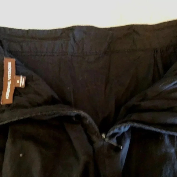 ADRIENNE VITTADINI Women Fully Lined Pom-Pom Hem Cotton Pockets Black Skirt Sz 6 - Picture 10 of 11